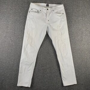 PRPS Jeans Men 33x29 White Distressed Pant Le Sabre
